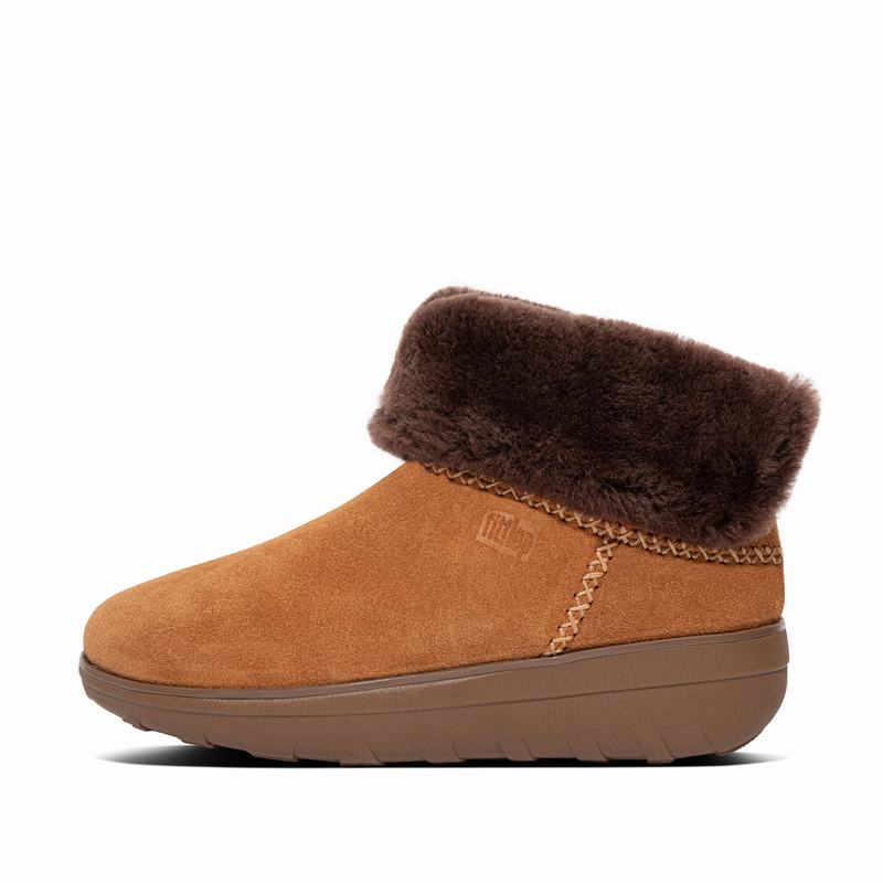 FitFlop Mukluk Shorty Suede Braun - FitFlop Stiefeletten Damen Schweiz [YOSU-76985]